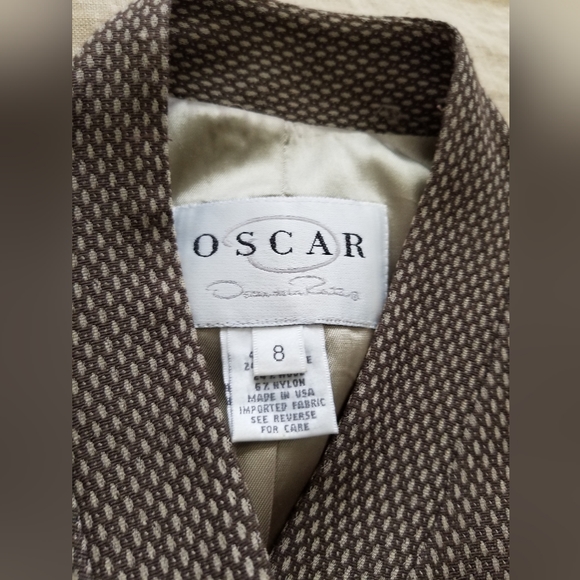 Pre-owned vintage OSCAR fashionable blazer dobby-weave jacket, Size 8. - Picture 6 of 12